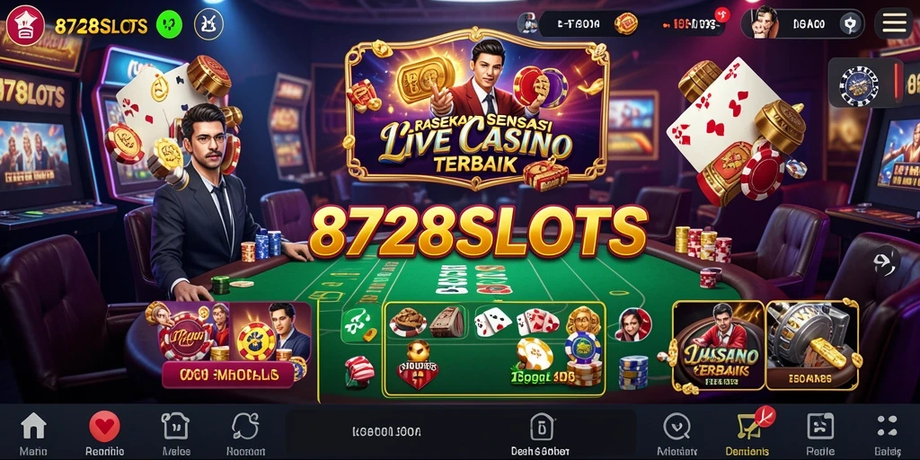 Screenshot gameplay Live Casino yang menarik di 8728SLOTS.