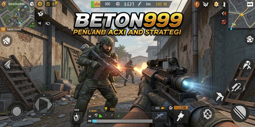 Tampilan aksi mendebarkan di BETON999 dalam gameplay TPS.