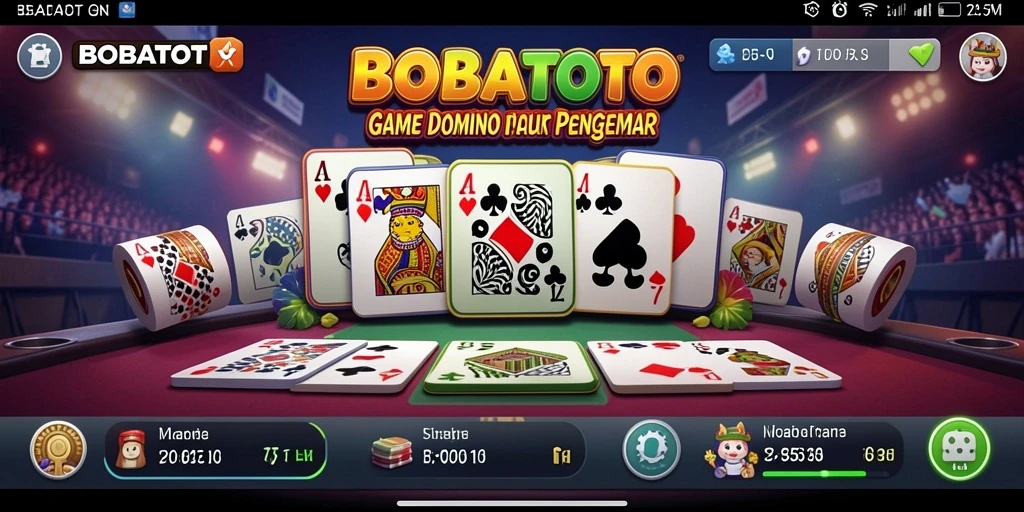 Tampilan gameplay domino yang menarik dan interaktif.