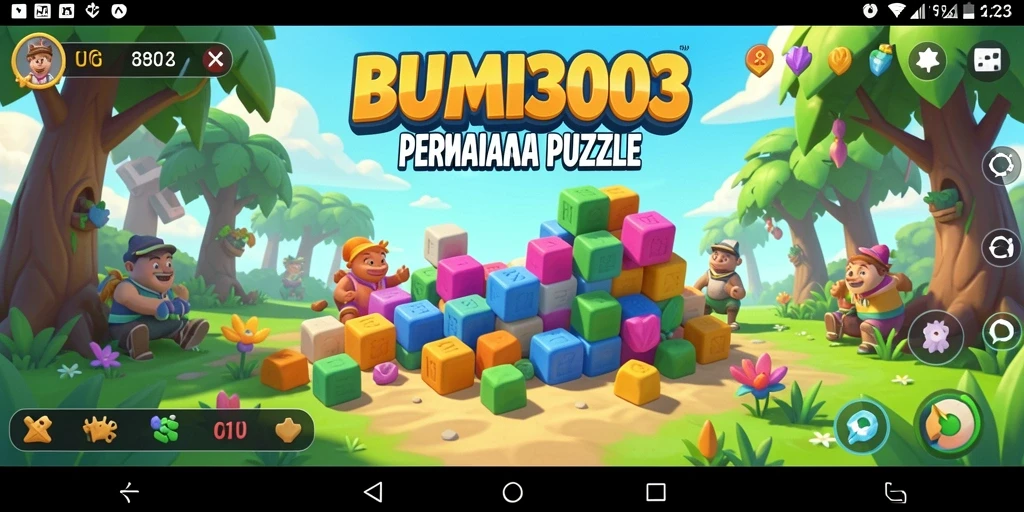 Screenshot BUMI303 menampilkan gameplay puzzle yang menantang dan menarik.