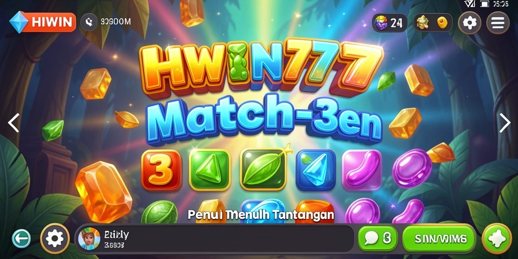 Tampilan gameplay HIWIN777 yang menarik dalam genre Match-3.