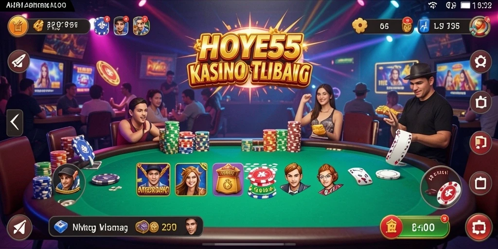 Tampilan menarik gameplay kasino di HOYE55 dengan berbagai opsi permainan.