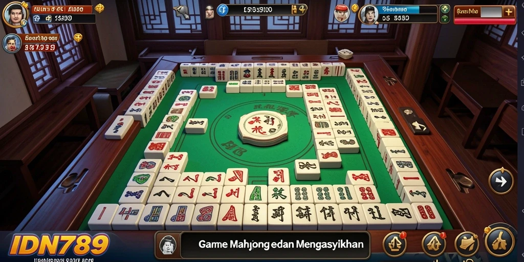 Screenshot menampilkan gameplay seru dalam game Mahjong IDN789.