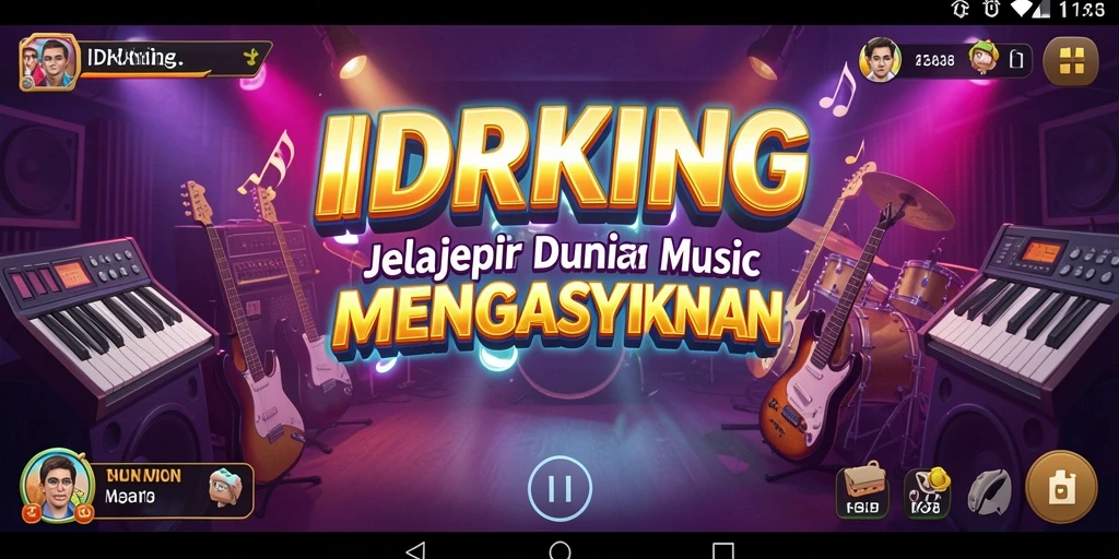 Screenshot gameplay IDRKING yang menampilkan keseruan bermain musik.