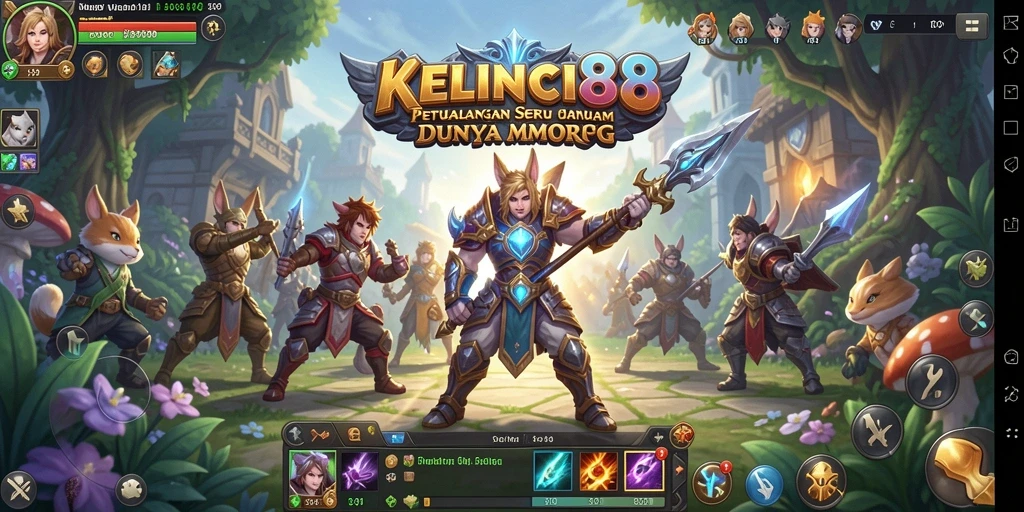 Tampilan seru gameplay KELINCI88 dalam dunia MMORPG.