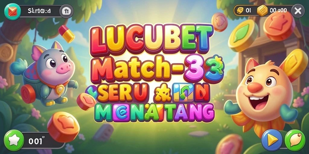 Tampilan gameplay LUCUBET yang menarik dalam permainan Match-3.