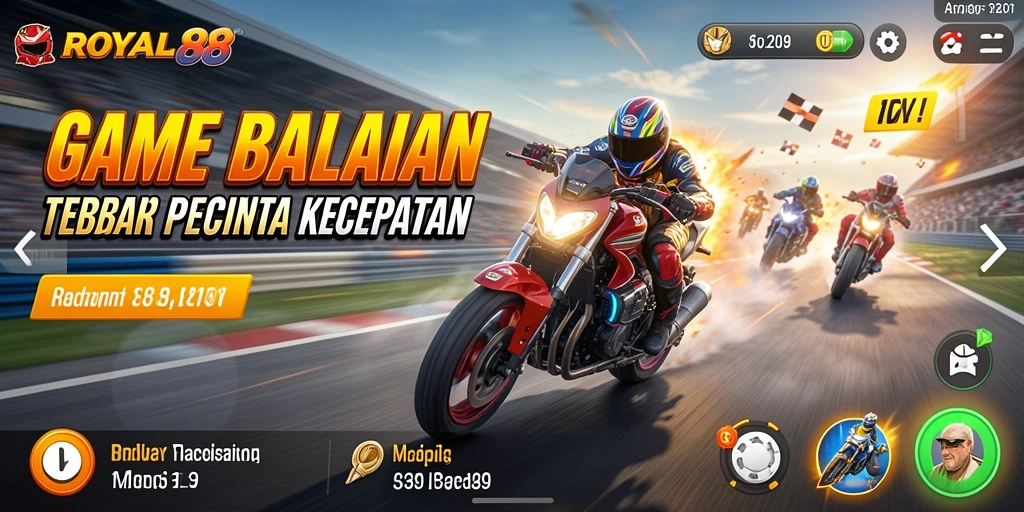 Screenshot gameplay ROYAL88 menampilkan balapan seru dan menegangkan.
